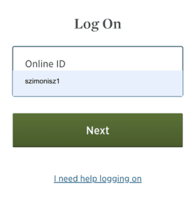 Image of USAA insurance's log in fields